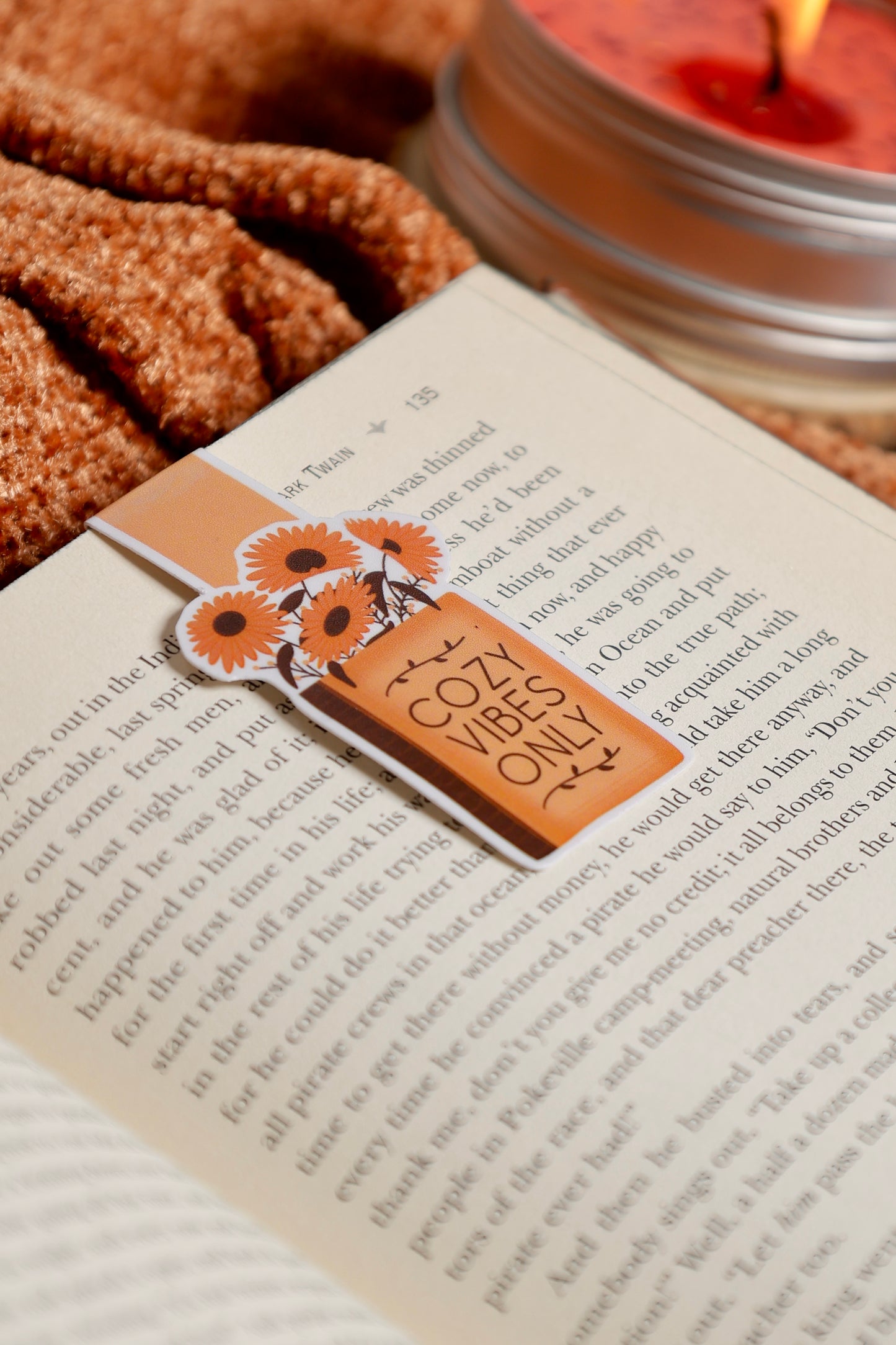 Cozy Vibes Magnetic Bookmark