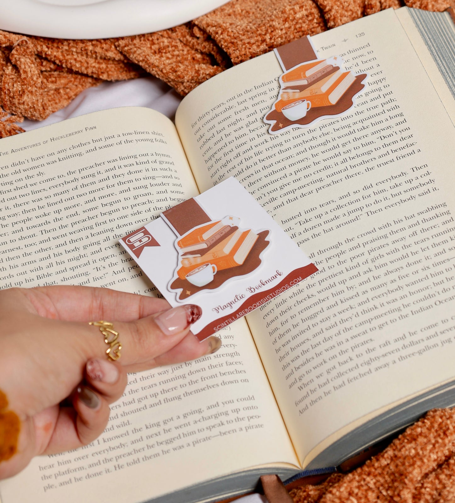 Books n Coffee Magnetic Bookmark