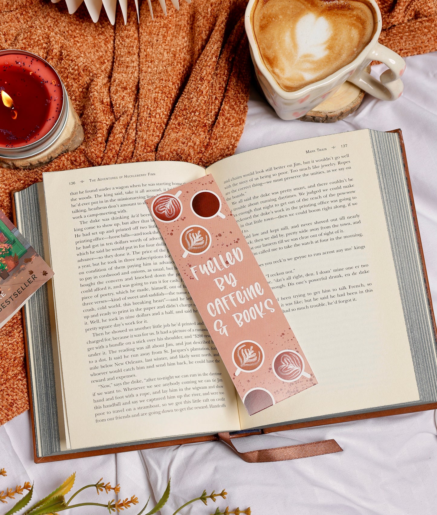 Books n Coffee Bookmark Set
