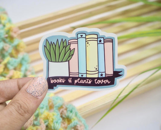 Books & Plants Lover Sticker