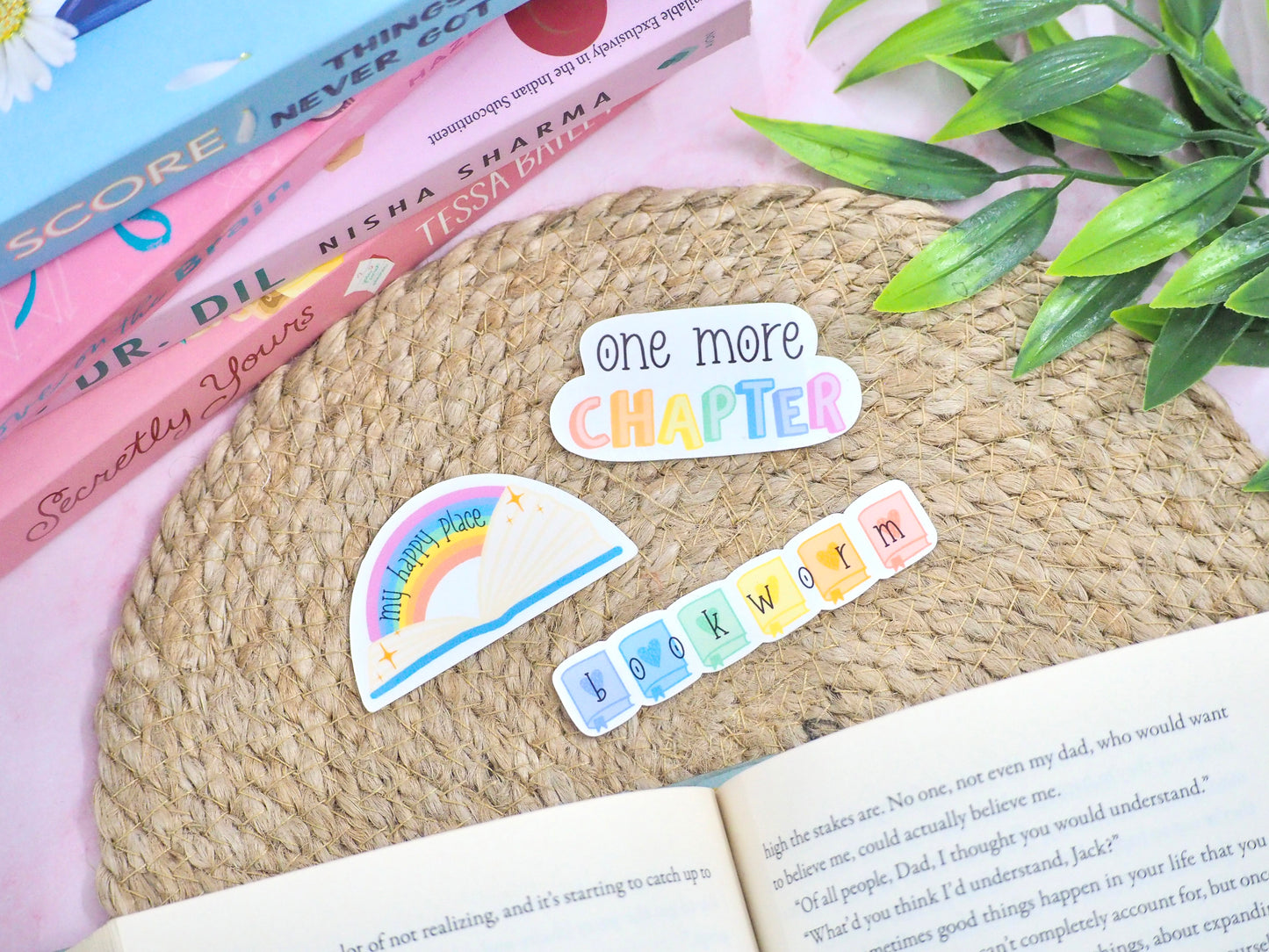 Bookworm Sticker Pack - Set of 3