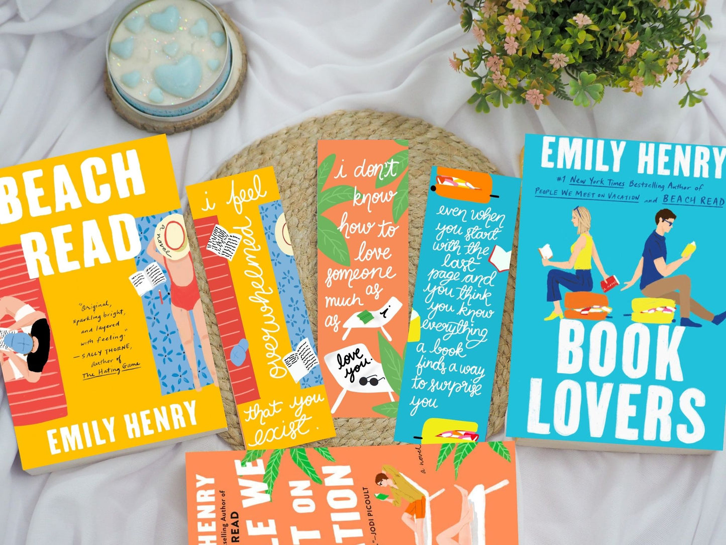Emily Henry Bookmarks - Beach Read, People We Meet, Book Lovers