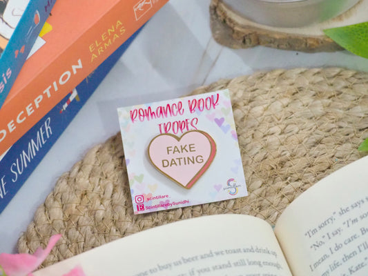 Fake Dating Enamel Pin