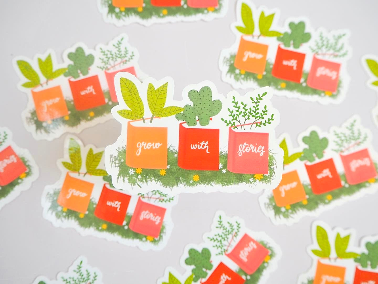 Grow with Stories Sticker