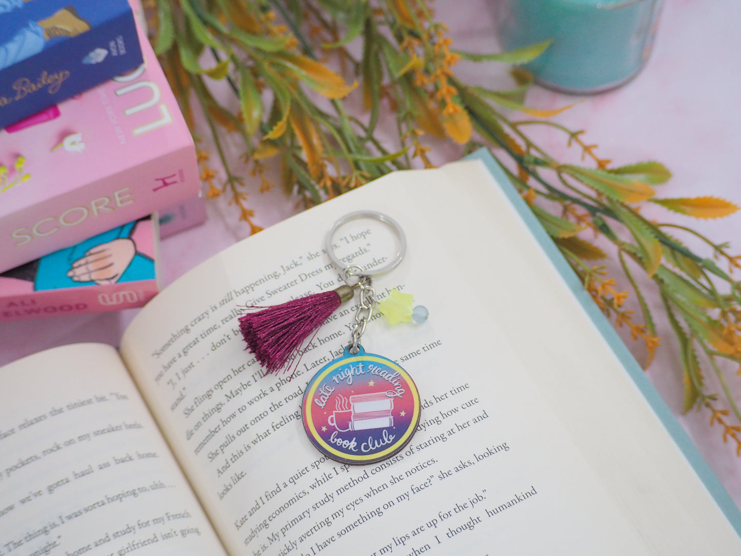 Late Night Reading Keychain