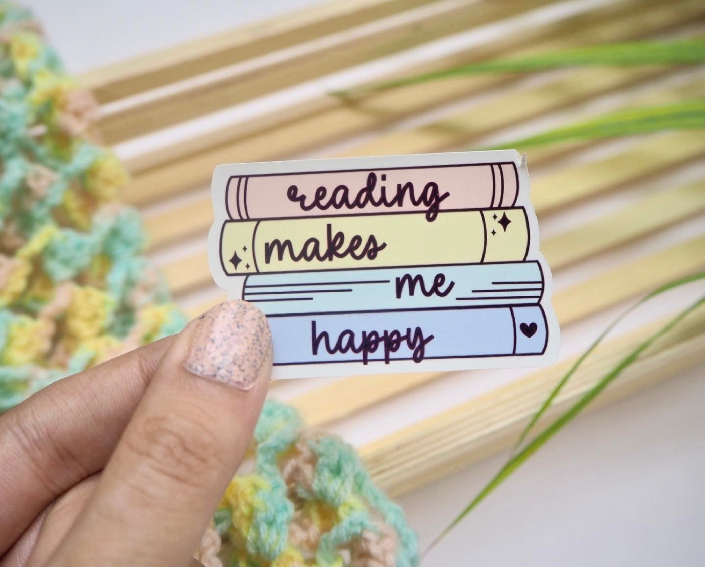 Reading Makes Me Happy Sticker