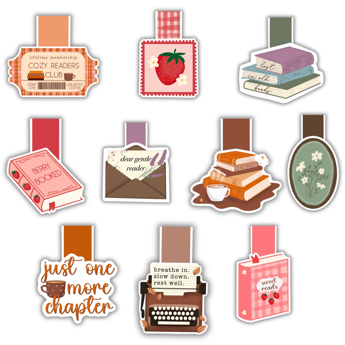 Ultimate Reader’s Set of 10 Magnetic Bookmarks