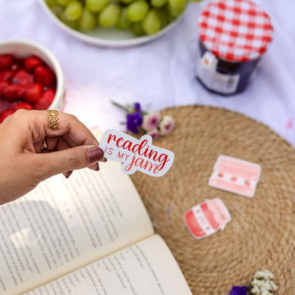 Reading is my Jam Stickers (pack of 6)