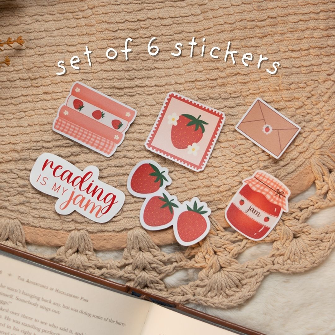 Reading is my Jam Stickers (pack of 6)