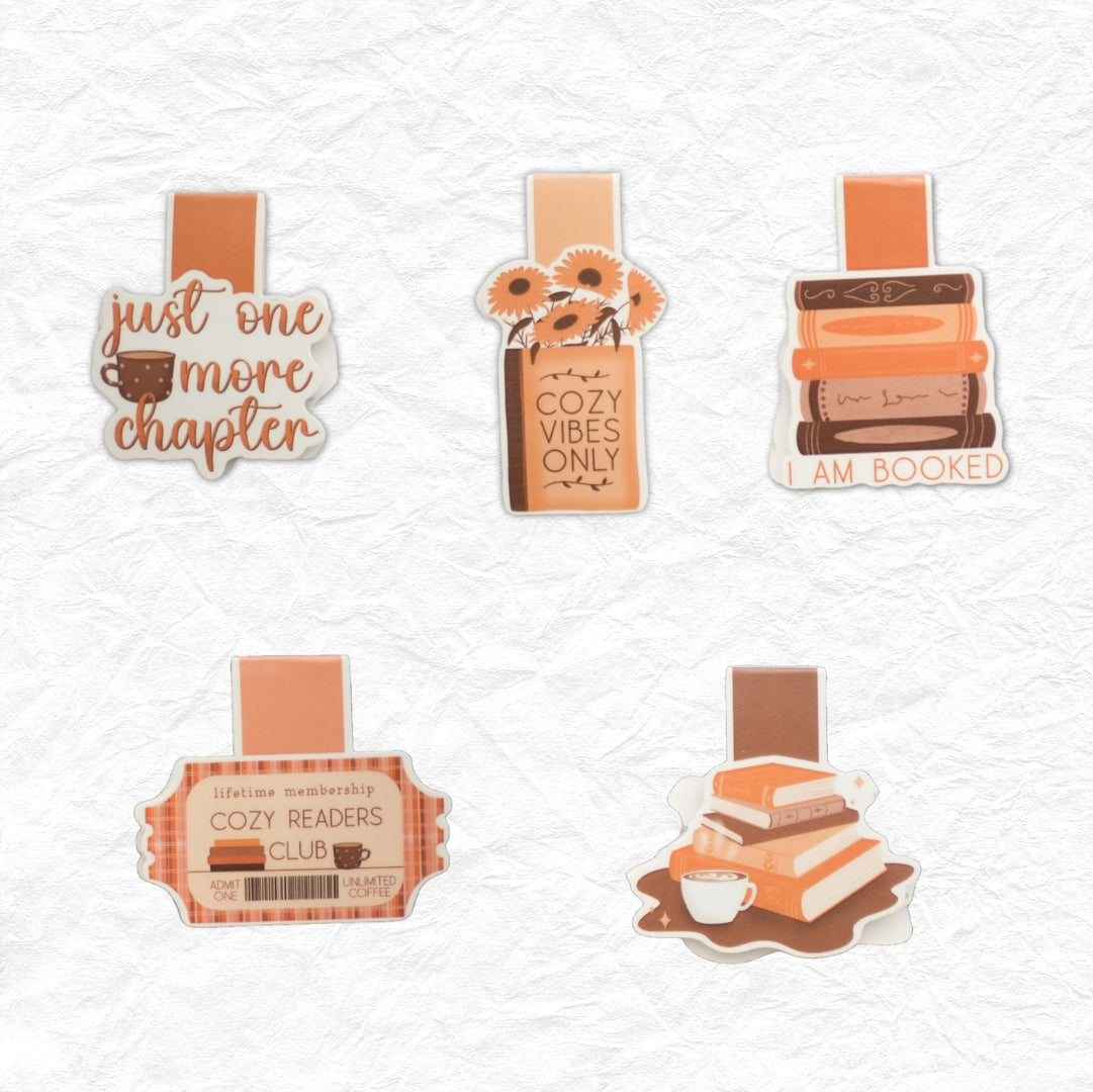 Cozy Vibes Only Magnetic Bookmark Bundle (Set of 5)
