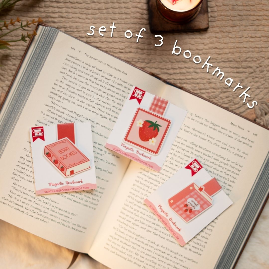 Berry Booked Magnetic Bookmark Bundle (Set of 3)