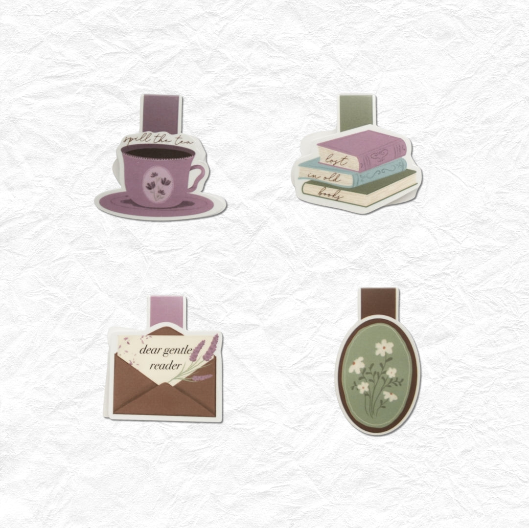 Vintage Aesthetic Magnetic Bookmark Bundle