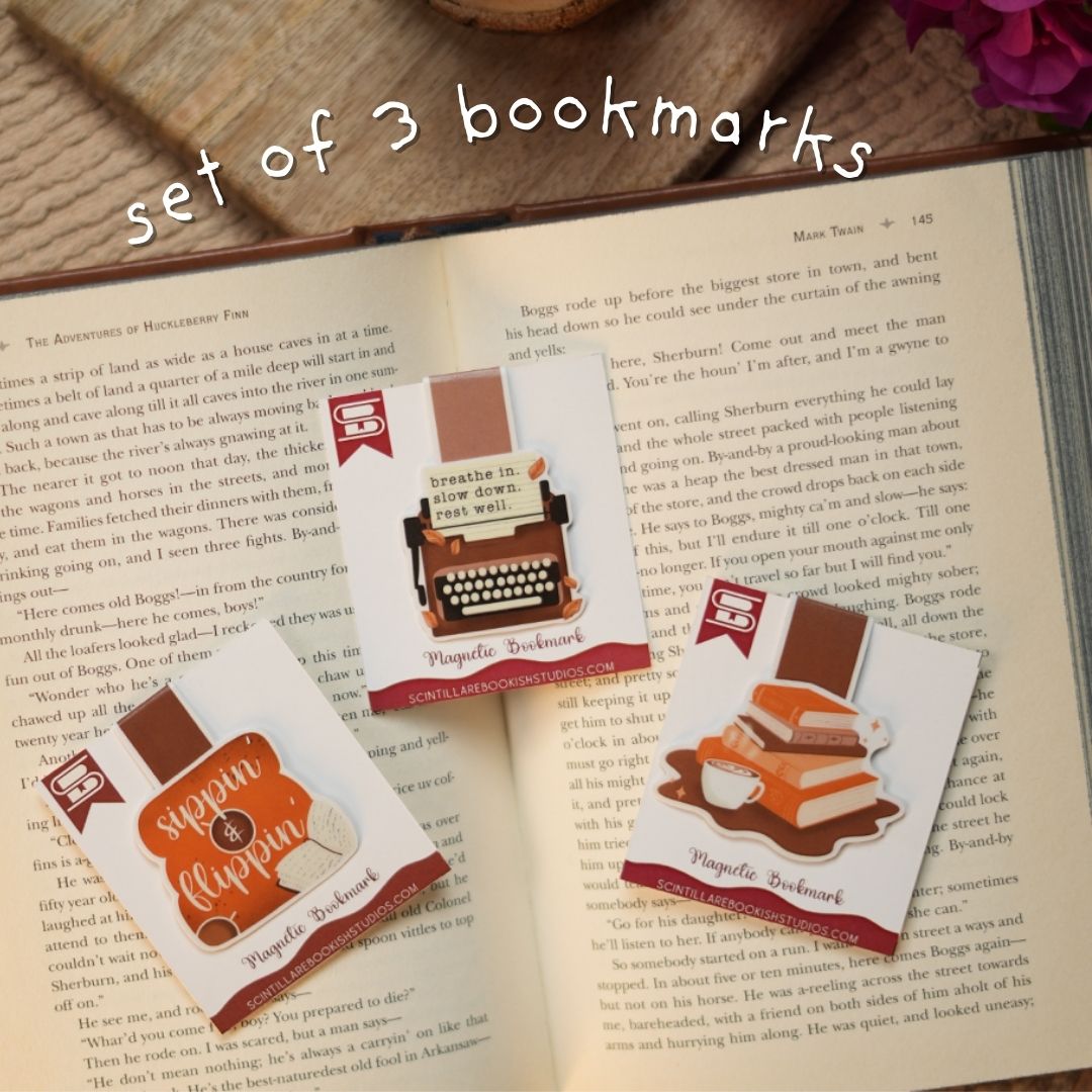 Cozy Readers Magnetic Bookmark Bundle (Set of 3)