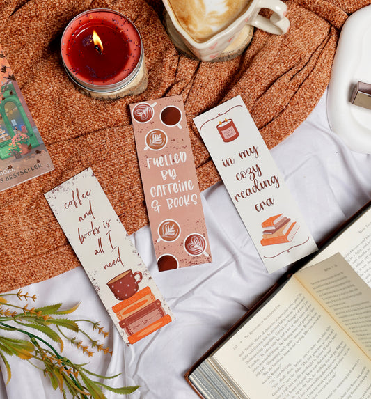 Books n Coffee Bookmark Set