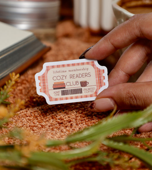 Cozy Readers Club Sticker