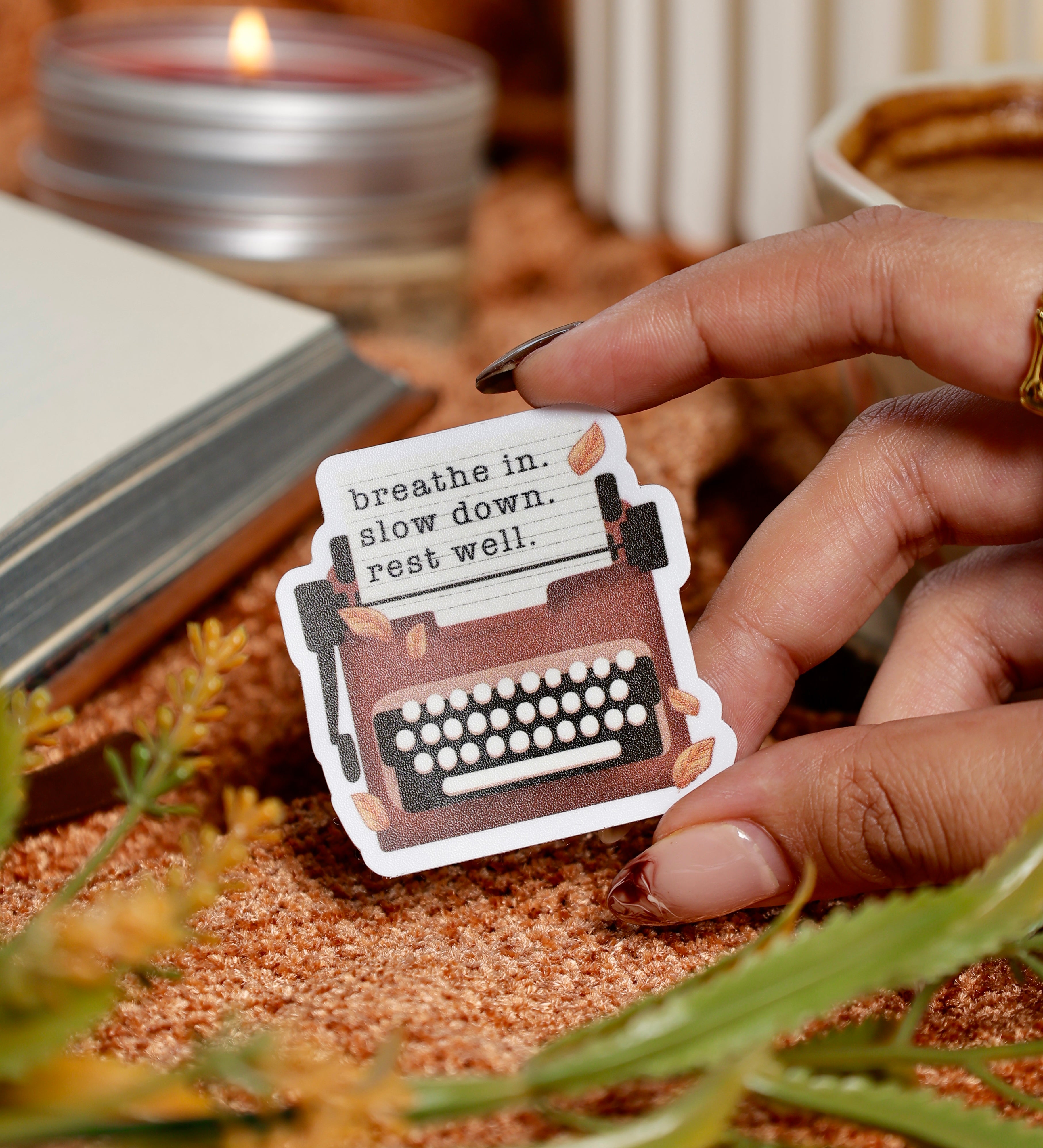 Let's Relax Typewriter Sticker – Scintillare
