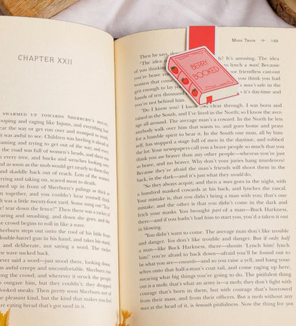 Berry Booked Magnetic Bookmark