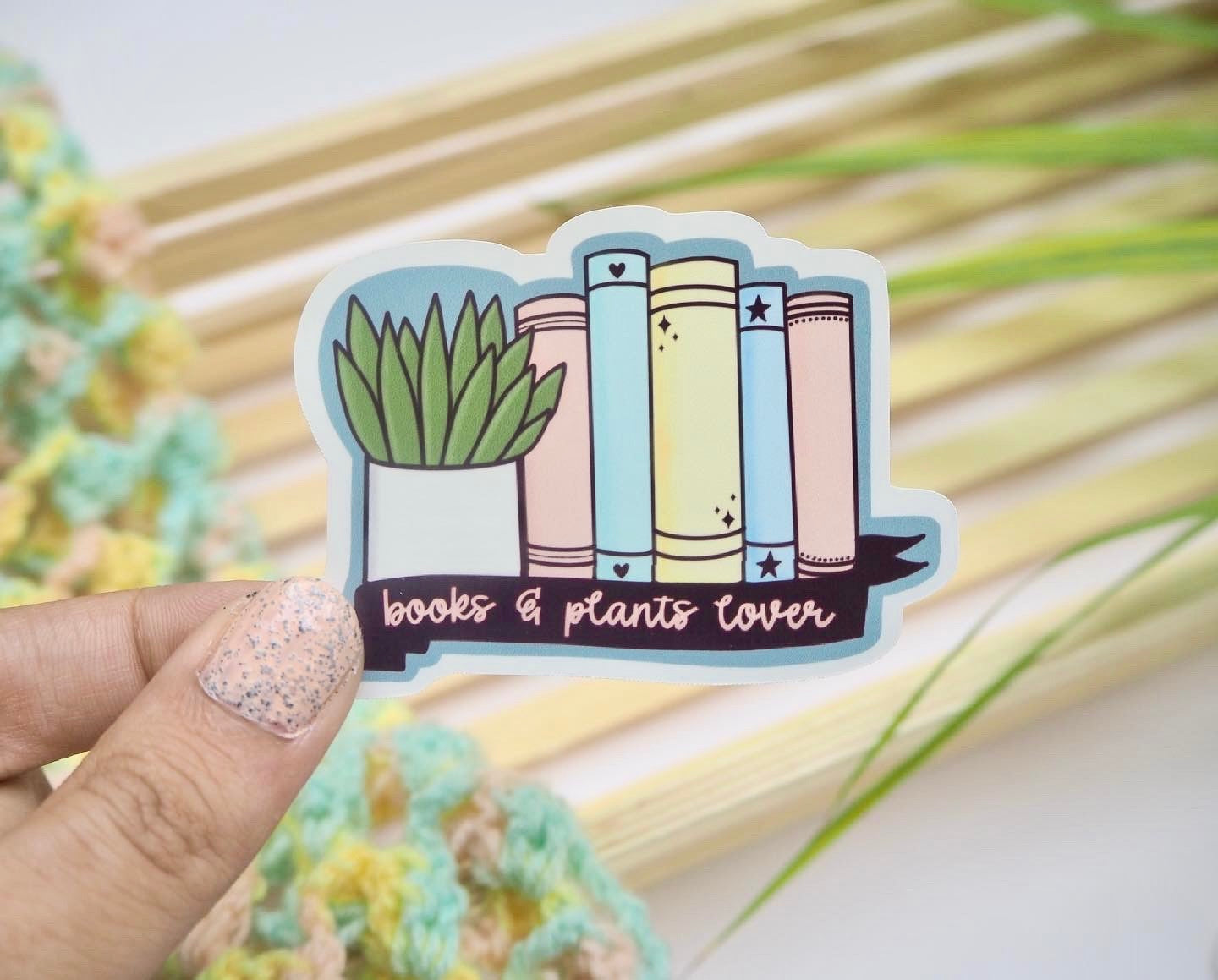Books & Plants Lover Sticker