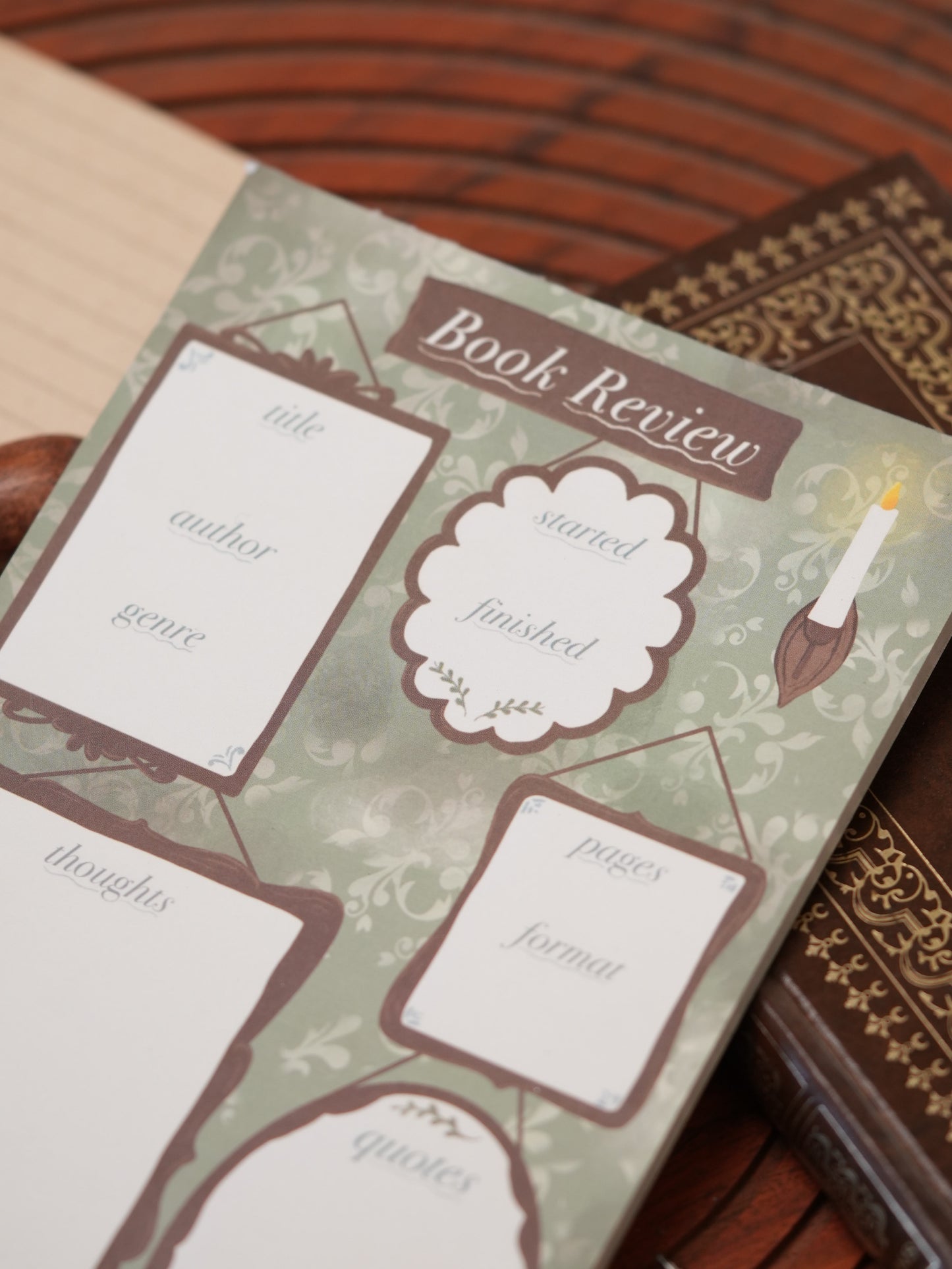 Vintage Book Review Notepad