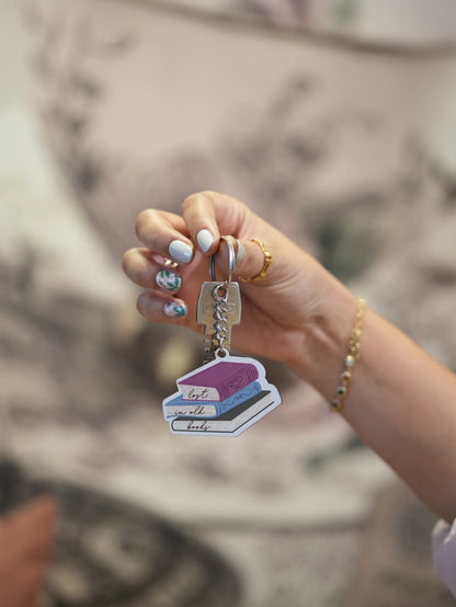 Lost in Old Books Keychain