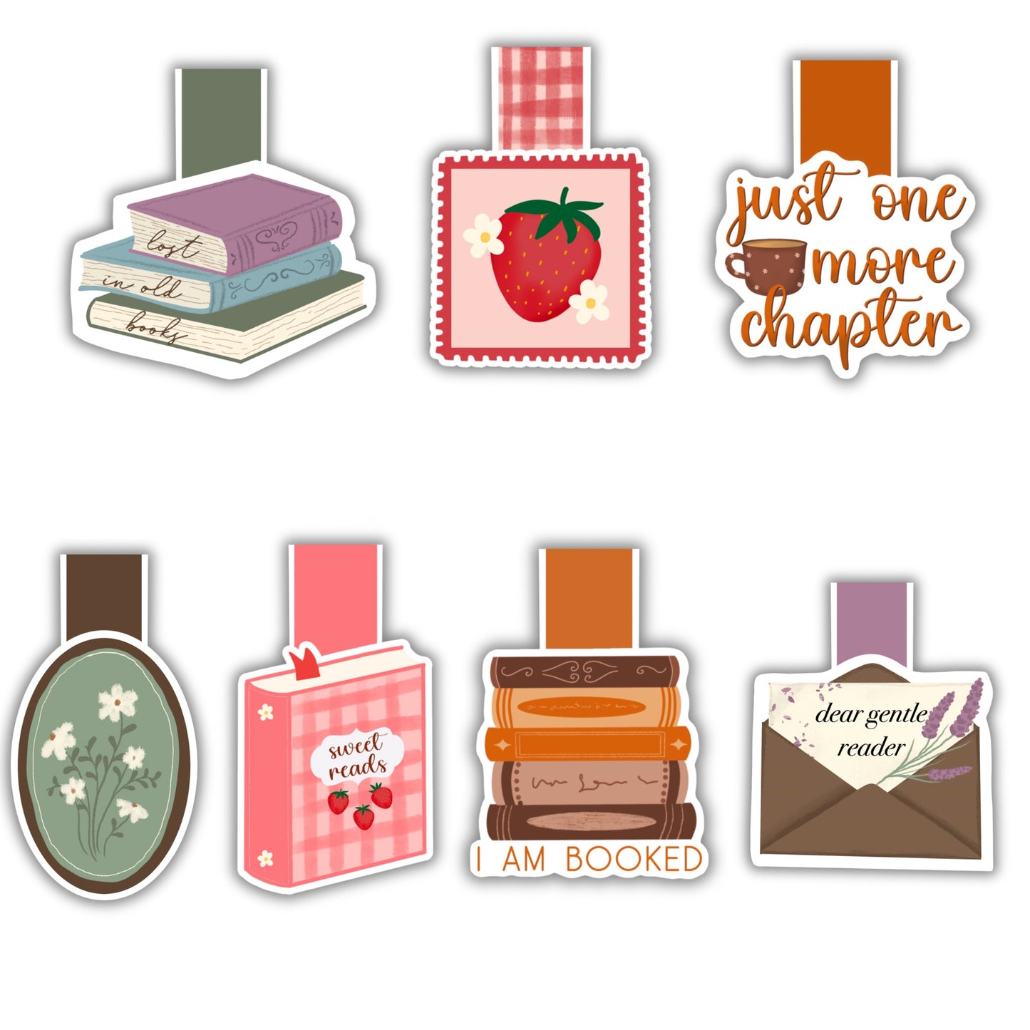 Reading Ritual Set of 7 Magnetic Bookmarks